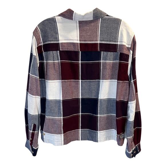 Fiorlini International, Plaid, Zip front shirt, collar, L - Picture 9 of 9